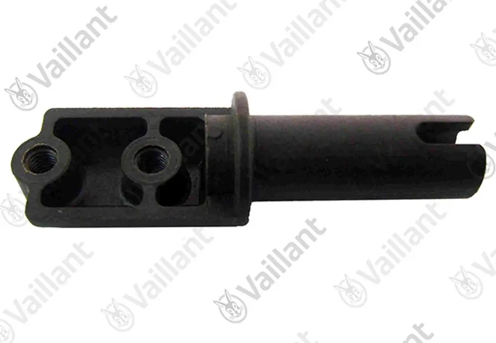 Vaillant Halter aus schwarzem Material mit mehreren Bohrungen, strukturiert. Eignet sich für die Montage in Heizungsanlagen.